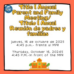 Title 1 Meeting flyer